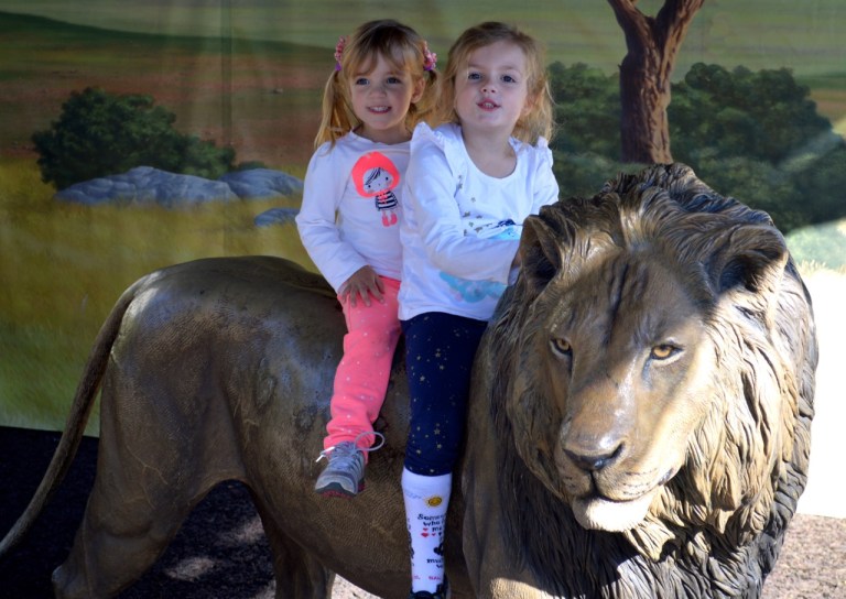 My two grand daughters at the Zoo.  Taken with a Nikon DSLR